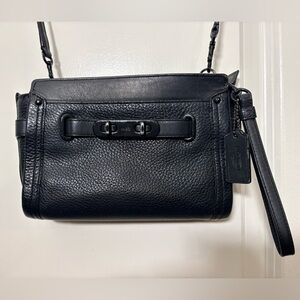 Authentic Coach Swagger 20 – Black Pebbled Leather (Style 53032)